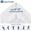Image 5 : 1 Bedluxury Extra Thick Queen Size Mattress Topper (60" x 80") - Deep Pocket - White - New in Box