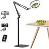 Image 1 : 1 Overhead 10" Ring Light Lamp w/ Stand and Phone Holder; Adjustable 70" Height/360-Deg Lighting NEW