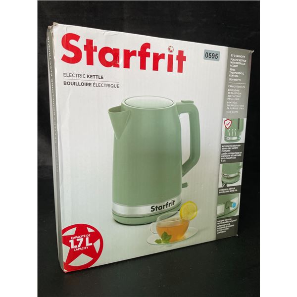 1 Starfrit Electric Kettle - 1.7L Capacity - Green Colour - Brand New