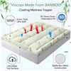 Image 2 : 1 Premium Bamboo King Size Mattress Topper (78" x 80"); Deep Pocket Quilted Design - NEW IN BOX!