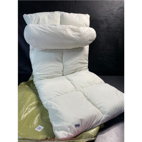 1 Folding Floor Chair with Back Support; Padded Folding Sofa Chair - 33" x 15" - Brand New