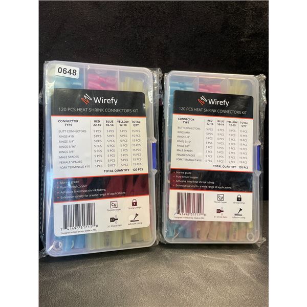 2 Wirefy 120 PCS Heat Shrink Connector Kits - Brand New