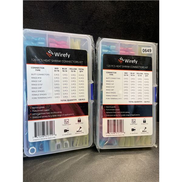 2 Wirefy 120 PCS Heat Shrink Connector Kits - Brand New