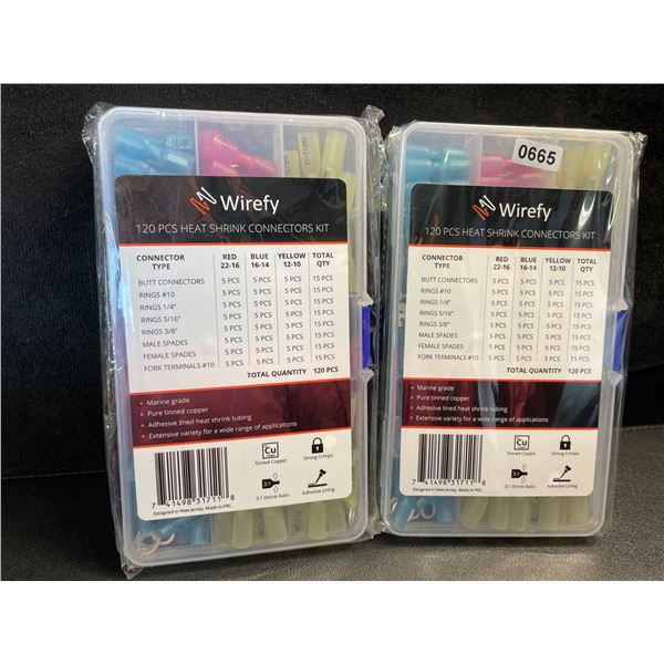 2 Wirefy Heat Shrink Connector Kits - 220PCS Each - New