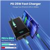 Image 4 : 1 High-Capacity Portable Charger Power Bank - 40,800mAh w/ 3 Built-In Cables - New