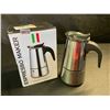 Image 1 : 1 Stainless Steel 2-Cup Espresso Maker - New in Box