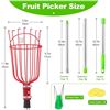 Image 2 : 1 Fruit Picker Tool w/ Adjustable Pole - 157" Long Extendable Length - New in Box