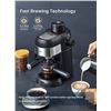 Image 7 : 1 Fohere Steam Espresso Machine/Cappuccino Maker with Milk Frother - Model: CM6901 - New Sealed