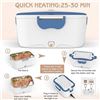 Image 5 : 1 Electric Heated Portable Lunch Box (1.5L) - Power Cable, Car Cable, & Carry Bag Included - New!