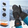 Image 6 : 1 Pair of Daxiga Heated Mittens w/ 5000mAh Rechargeable Battery Pack - Size L - Waterproof; New