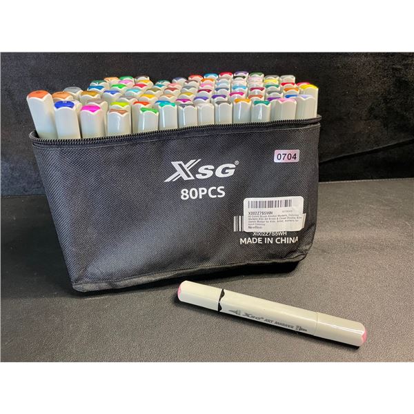 1 Pack of XSG Dual-Tip Alcohol Artist Markers/Sketch Markers for Adults - 80 Colours - New