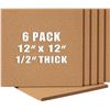 Image 1 : 6-Pack of Self-Adhesive Cork Board Tiles for Walls - 12" x 12" Size - Great for Home/Office - New