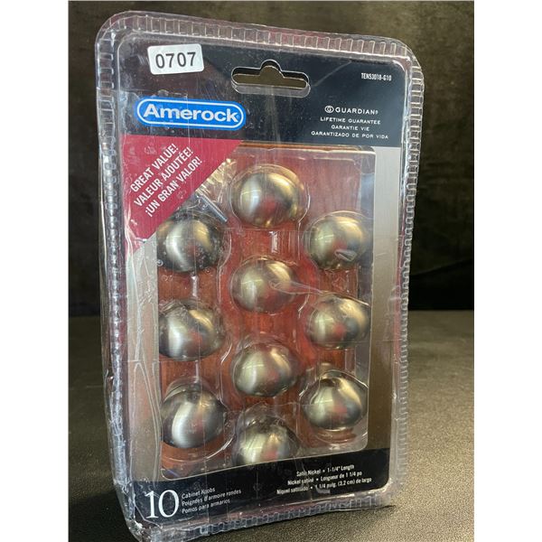 1 Pack of Amerock Cabinet Knobs - 10 PCS - Satin Nickel - New
