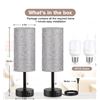 Image 3 : 1 Box of 2 Grey Table Lamps - New