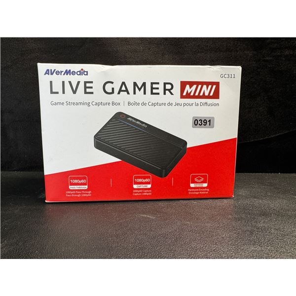 Aver Media Live Gamer Mini Game Streaming Capture Box 1080p60 - New