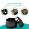 Image 4 : 1 Box of 24 Matte Black Premium 4oz Multipurpose Candle Tins with Lids - New