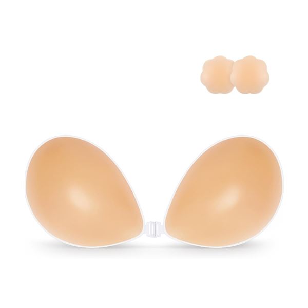 1 Pack of Niidor Silicone Strapless Adhesive Bra Size D - New