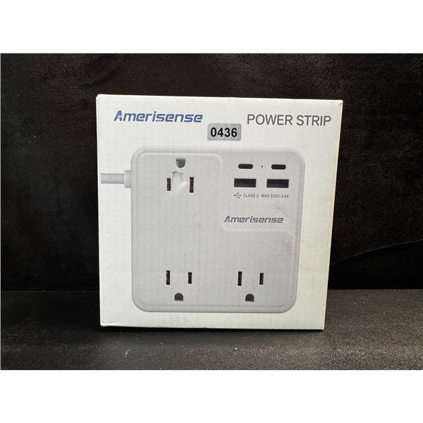 1 Amerisense Power Strip and Surge Protector with 15ft Cord - New