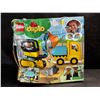Image 1 : 1 Lego Diplo 20PCS Truck and Tracked Excavator Toy Set - New Damaged Box