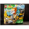 Image 2 : 1 Lego Diplo 20PCS Truck and Tracked Excavator Toy Set - New Damaged Box