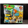Image 1 : 1 Lego Diplo 20PCS Truck and Tracked Excavator Toy Set - New Damaged Box