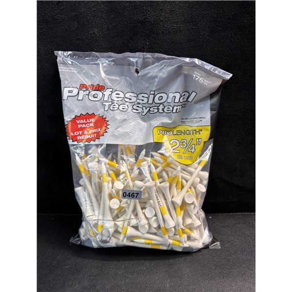 1 Bag of 175pcs Pride Professional 2 3/4inch 69mm Golf Tees - New