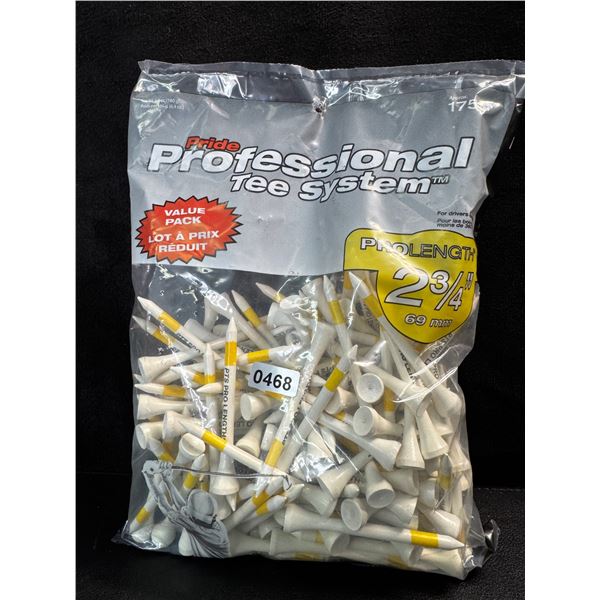 1 Bag of 175pcs Pride Professional 2 3/4inch 69mm Golf Tees - New
