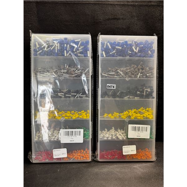 2 Packs of Assorted Size Wire Ferrule Connectors 800pcs - New