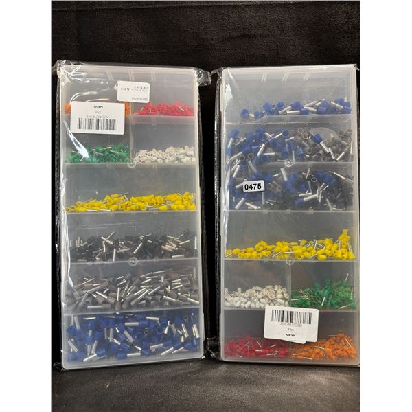 2 Packs of Assorted Size Wire Ferrule Connectors 800pcs - New