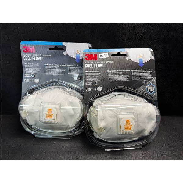 2 3M Cool Flow Valve Respirators - New