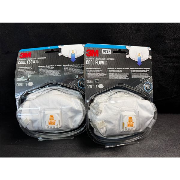 2 3M Cool Flow Valve Respirators - New