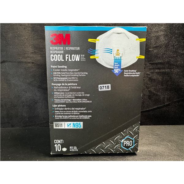 1 Box of 10PCS 3M Cool Flow Valve Respirators - New
