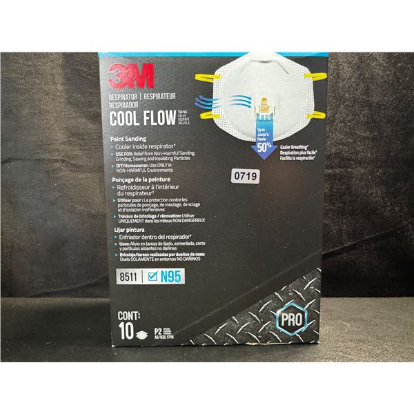 1 Box of 10PCS 3M Cool Flow Valve Respirators - New