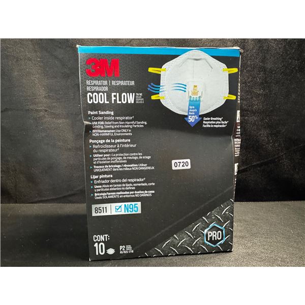 1 Box of 10PCS 3M Cool Flow Valve Respirators - New