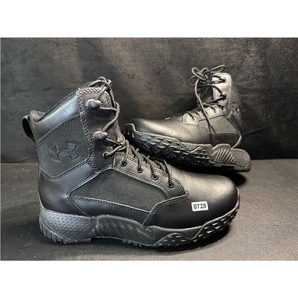 1 Pair of Mens Under Armour Stellar Tactical Black Boots Size 8 - New