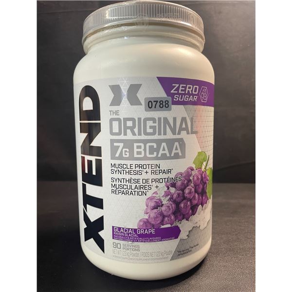 1 Tub of XTEND The Original 7G BCAA Protein Powder - Glacial Grape - 1.22KG - New (BB:04/2025)