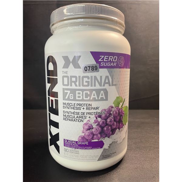 1 Tub of XTEND The Original 7G BCAA Protein Powder - Glacial Grape - 1.22KG - New (BB:04/2025)