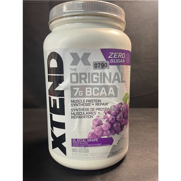 1 Tub of XTEND The Original 7G BCAA Protein Powder - Glacial Grape - 1.22KG - New (BB:04/2025)