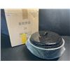 Image 2 : 1 Casserole Dish with Lid - 11 inch Size; Black Enamel Dotted Finish - New in Box