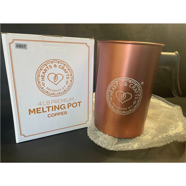 1 Hearts&Crafts 4LB Premium Wax Melting Pot - Copper - For Making Candles, Arts/Crafts, etc. - New!