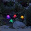 Image 6 : 2 Sets of Lotus Solar Floating Lights for Outdoors/Water - LED Color Changing - 2PCs Each; New