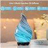 Image 7 : 1 Glass Essential Oil Diffuser; 120ml Ultrasonic Aromatherapy Diffuser w/ LED Color Light - New