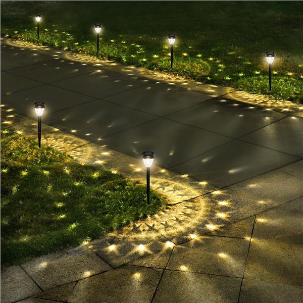 1 Box of 6 Solar Pathway LED Lights for Lawn/Gardens - New in Box