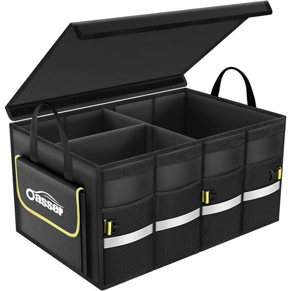 1 Oasser Collapsible Car Trunk Organizer. Multi-Compartment Storage - Brand New!