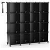 Image 1 : 1 XXL 16-Storage Cube Organizer Shelf - Black - New in Box (Assembly Req'd)