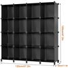 Image 2 : 1 XXL 16-Storage Cube Organizer Shelf - Black - New in Box (Assembly Req'd)