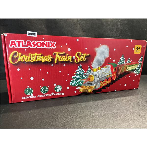 1 Christmas Train Set w/ Light and Sound Effects - New