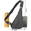 Image 2 : 2 Sling Chest Bags/Crossbody Bags for Men - Great for Travel or Everyday Use; Dark Grey - New