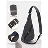 Image 6 : 2 Sling Chest Bags/Crossbody Bags for Men - Great for Travel or Everyday Use; Dark Grey - New