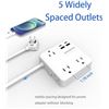 Image 5 : 1 Amerisense Multi-Outlet Power Strip Surge Protector w/ 15FT Extension Cord - New in Box